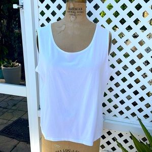 EILEEN FISHER minimalist scoop neck comfy tank Large